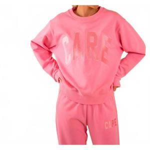 NEW CARE TUCKER 90’s baggy care crewneck sweatshirt in pink